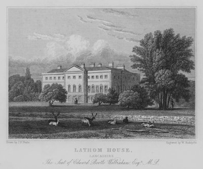 Lathom House, Lancashire, Het Landgoed van Edward Boolte Wilbraham, Esquire, MP door John Preston Neale