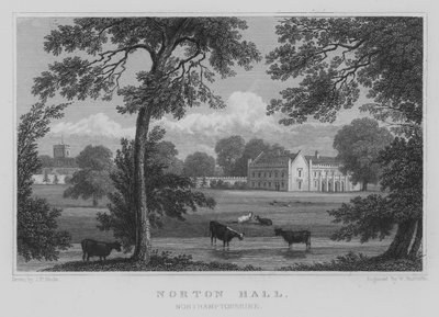 Norton Hall, Northamptonshire (gravure) door John Preston Neale