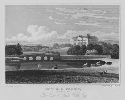 Nostell Priory, Yorkshire, De Residentie van Charles Winn, Esquire door John Preston Neale