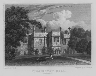 Tissington Hall, Derbyshire door John Preston Neale