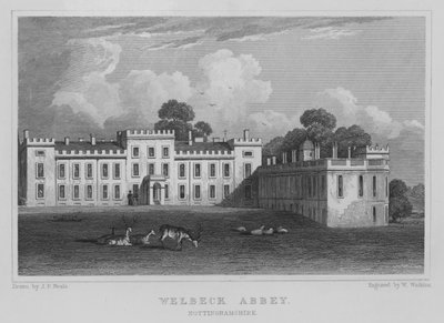 Welbeck Abdij, Nottinghamshire door John Preston Neale