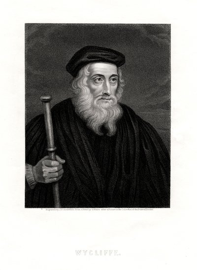 John Wycliffe, Engelse theoloog, 19e eeuw door J. Posselwhite