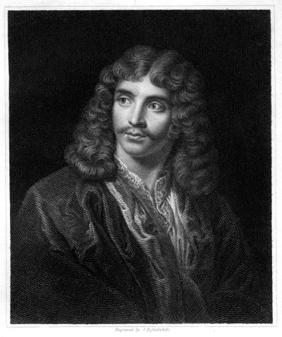 Molière, Franse toneelschrijver, regisseur en acteur, 1833 door J. Posselwhite