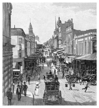 King Street, Sydney, Nieuw-Zuid-Wales, Australië, 1886 door J. R. Ashton