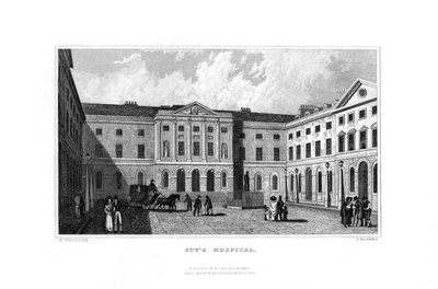 Guys Hospital, Southwark, Londen, 1829 door J. Rogers