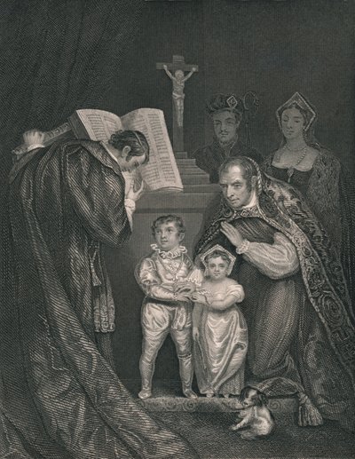 Het huwelijk van Richard Hertog van York. Broer van Edward V., 1478, 1821, midden 19e eeuw door J. Rogers