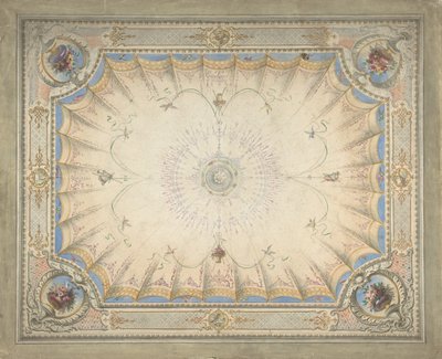 Plafondontwerp voor de boudoir, Ardgowan, ca. 1868 door J. S. Pearse.
