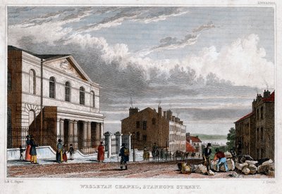 Wesleyan Chapel, Stanhope Street, Londen, 1830 door J. Smith