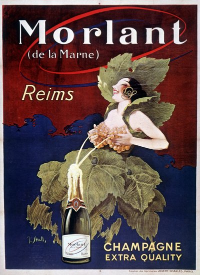 Poster voor Champagne Morlant, door J. Stall, 20e eeuw door J. Stall