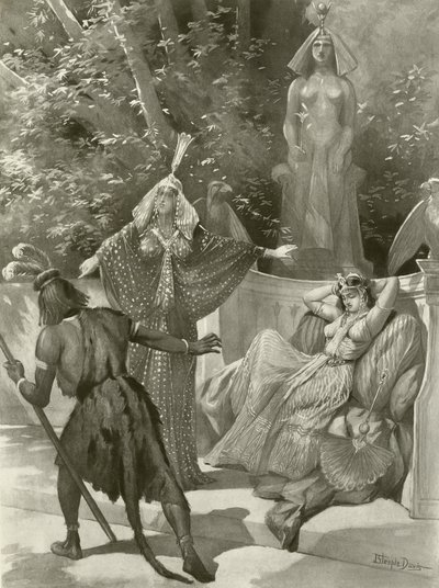 De Toverfluit, Act II scène vii (gravure) door J. Steeple Davis