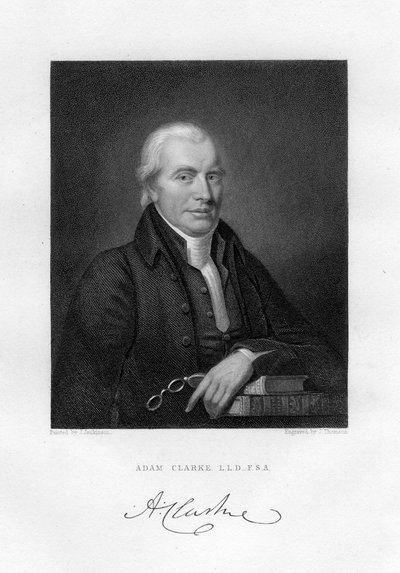 Adam Clarke ca. 1760-1832, Britse Methodistische theoloog en bijbelgeleerde, 19e eeuw door J. Thomson