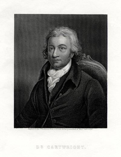 Edmund Cartwright, 1743-1823, Britse geestelijke en uitvinder van het machinale weefgetouw door J. Thomson