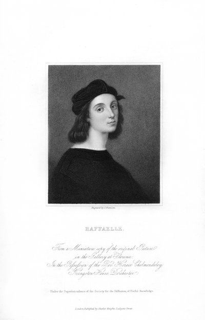 Raphael, Italiaanse Renaissance kunstenaar, c1836 door J. Thomson