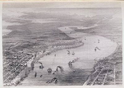 Vogelvlucht van New Orleans, uit 