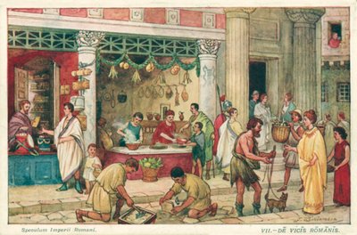 Oude Romeinse straatscène door J. Williamson