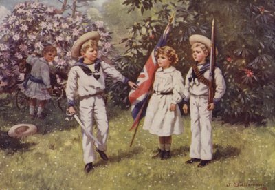 Prins Edward die zijn broer en zus drilt door J. Williamson