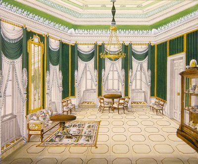 Interieur van de salon in het Schloss Ballenstedt, Saxe-Anhalt door J. Willing