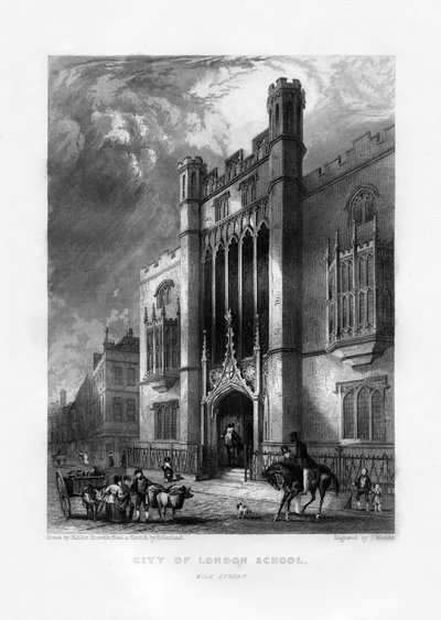 City of London School, Londen, 19e eeuw door J. Woods