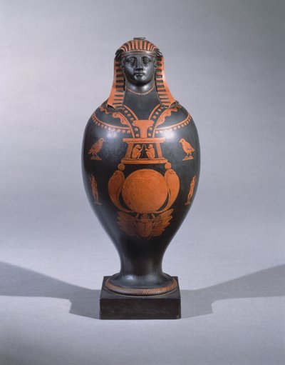 Canopische pot, uit Staffordshire, c.1773 (encaustisch aardewerk) door J. and Bentley Wedgwood