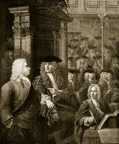 Het Lagerhuis in de administratie van Walpole, illustratie uit 