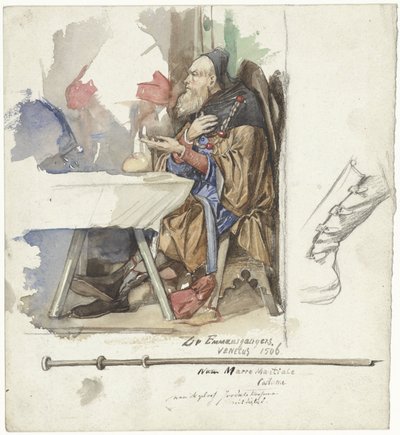 Detail van De Emmaüsgangers door Jac van Looij