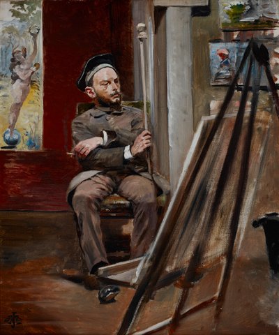 Portret van Stanisław Tondos, c.1902 door Jacek Malczewski