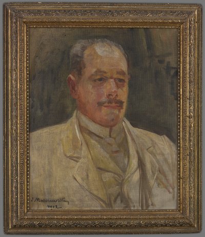 Portret van een man door Jacek Malczewski