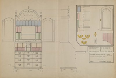 Bureau met Kastopzet door Jack Bochner
