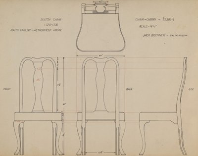 Tekening voor stoel door Jack Bochner