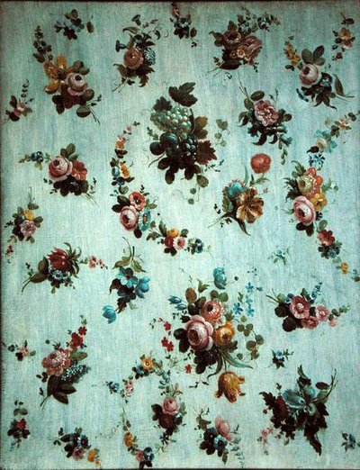 Decoratie van bloemen en druiven door Jacob Ber