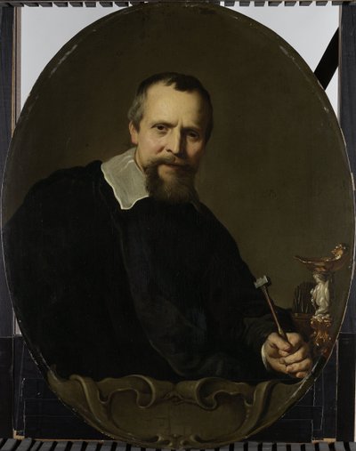 Portret van Johannes Lutma door Jacob Adriaensz. Backer