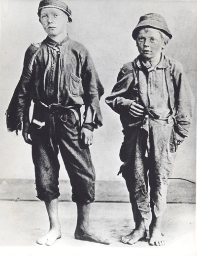 Straatkinderen van New York City, ca. 1900 door Jacob August Riis