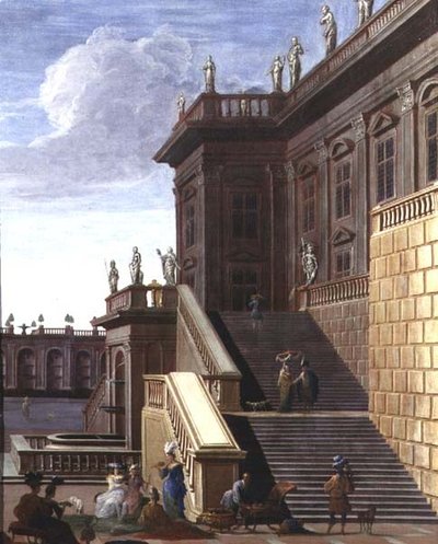 De Binnenplaats van een Barok Paleis door Jacob Balthasar Peeters