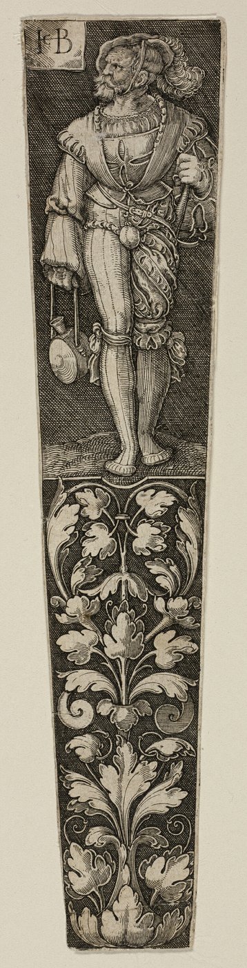 Dolkschede met een Landsknecht door Jacob Binck