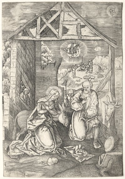 De geboorte door Jacob Binck