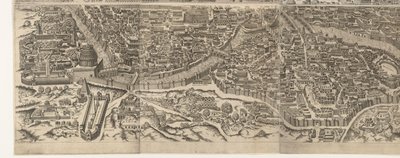 Plattegrond van Rome ten tijde van keizer Augustus (onderste blad) door Jacob Bos