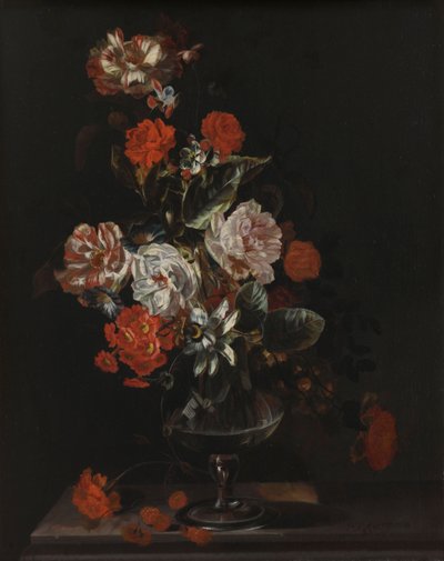 Stilleven met bloemen door Jacob Campo Weyerman
