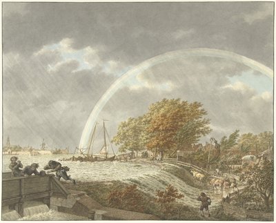 Herfst, avond en water (De vier seizoenen, tijden van de dag en elementen) door Jacob  Cats