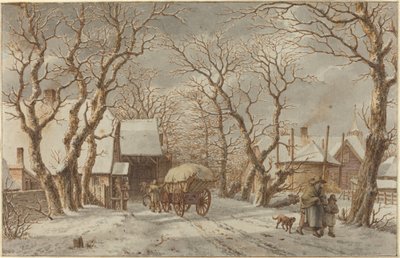Winterscène door Jacob Cats