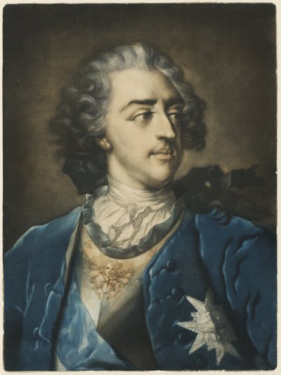Portret van Louis XV door Jacob Christoph Le Blon