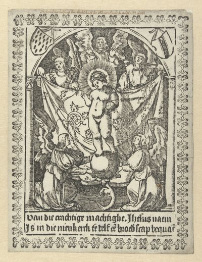 Bidprent voor broederschap van Jezus door Jacob Cornelisz van Oostsanen (school of)