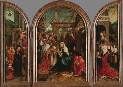 Aanbidding der koningen. 1517 door Jacob Cornelisz van Oostsanen