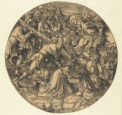 Kruisdraging De Ronde Passie (serie titel) door Jacob Cornelisz van Oostsanen