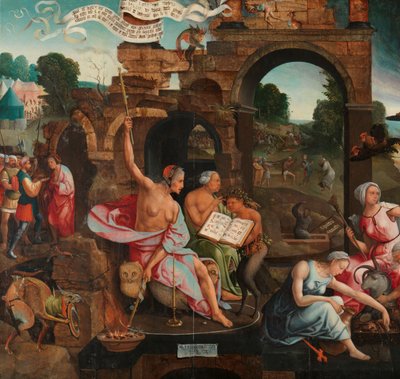 Saul en de heks van Endor door Jacob Cornelisz van Oostsanen