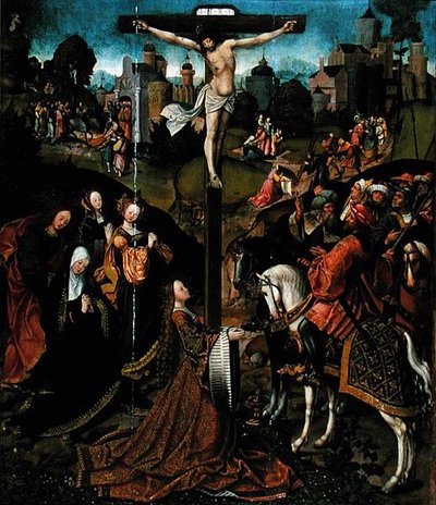 De kruisiging door Jacob Cornelisz van Oostsanen