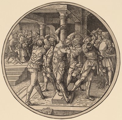De Geseling van Christus en Christus voor Pilatus door Jacob Cornelisz van Oostsanen