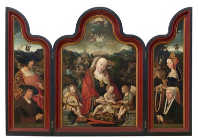 Drieluik van Pompeius Otto en zijn vrouw Gerbich Claesdr door Jacob Cornelisz van Oostsanen