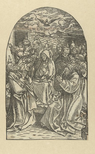 Uitstorting van de Heilige Geest door Jacob Cornelisz van Oostsanen