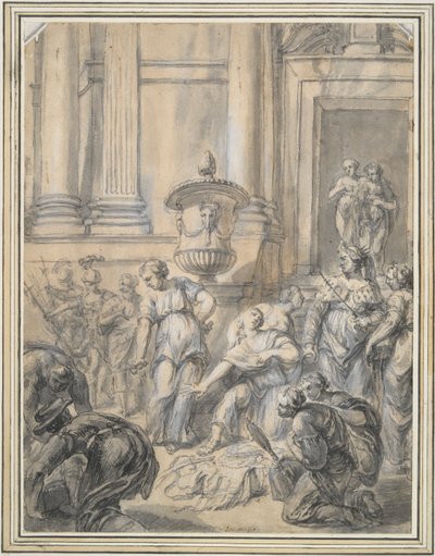 Odysseus Ontdekt Achilles aan het Hof van Lycomedes door Jacob Denys
