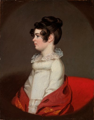 Portret van een vrouw door Jacob Eichholtz